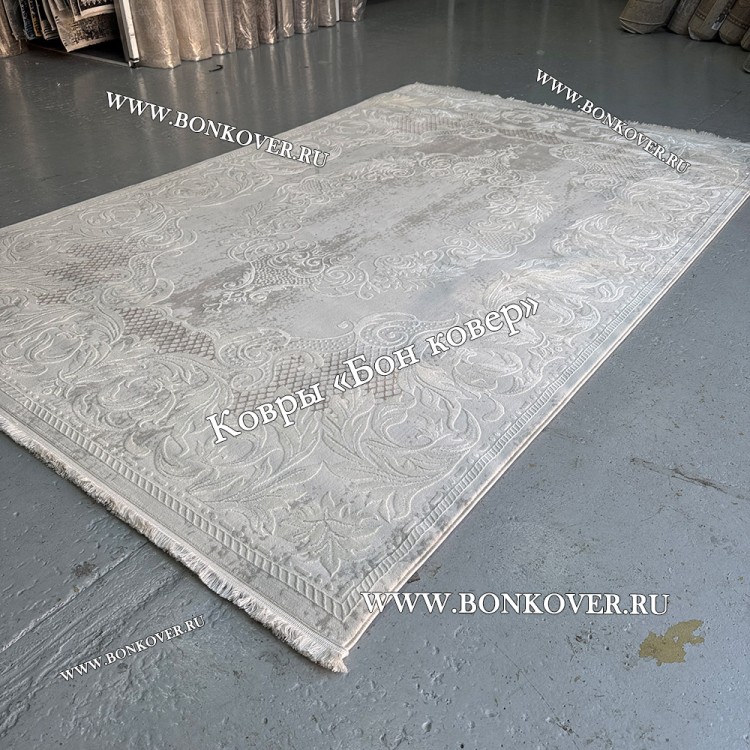 Светлый Ковер Для Гостиной Медальон Арт 30397 Турция