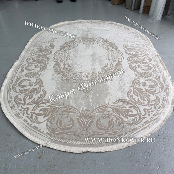 Ковер Турция Для Гостиной Дизайн 95 Белый с Бежевым