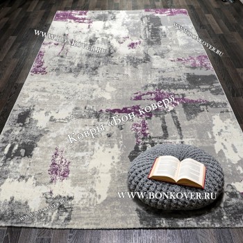 Турецкий Сиреневый Ковер Лофт Для Гостиной Арт 30035