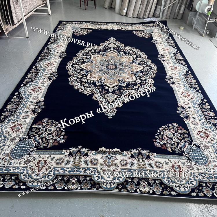 Турецкий Ковер Медальон дизайн 72 Синий